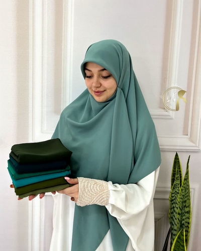 روسری حریر سبز