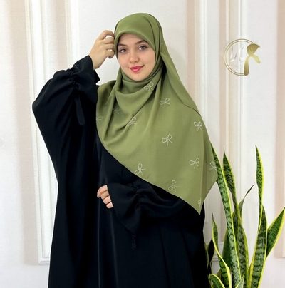 روسری حریر سبز