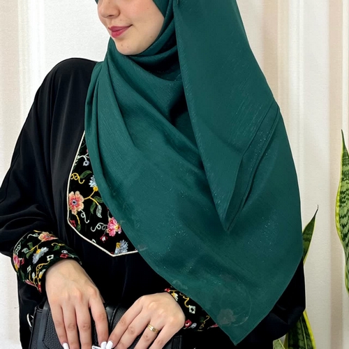 روسری حریر سبز