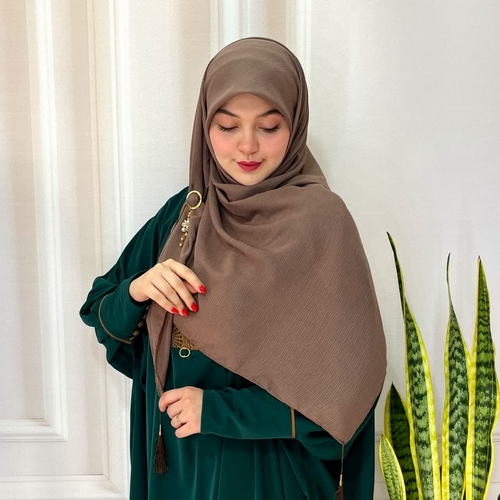 روسری نخی تک رنگ
