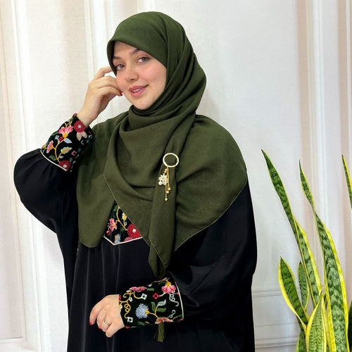 روسری نخی تک رنگ