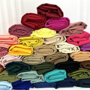 روسری حریر کرپ رنگی