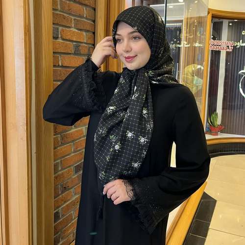 روسری نخی طرحدار قواره متوسط